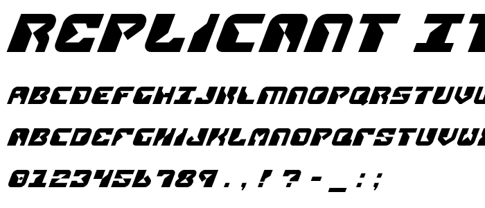 Replicant Italic font